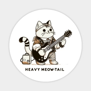 Electric Guitar Cat Pun Rock Music Funny Cat Magnet